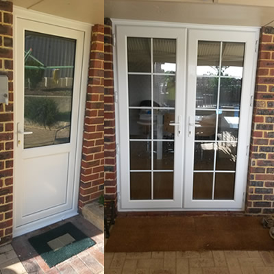 Quality double glazed doors fully installed