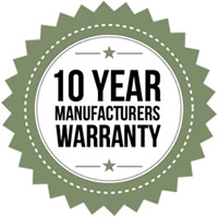 10 year manufacturer's warranty